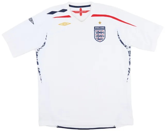 Umbro 2007-09 England Home Shirt - 6/10 - (XL)