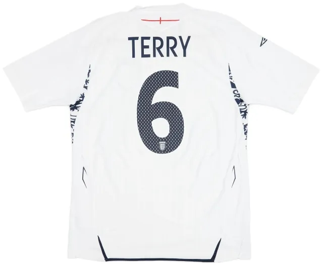 Umbro 2007-09 England Home Shirt Terry #6 - 6/10 - (L)