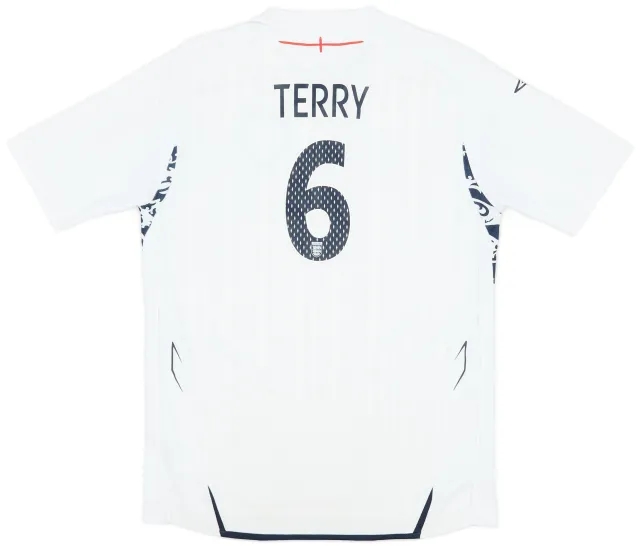 Umbro 2007-09 England Home Shirt Terry #6 - 7/10 - (XL.Boys)