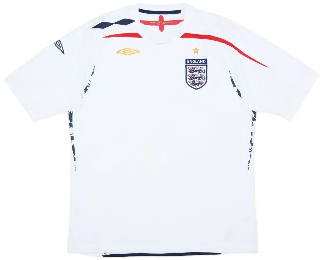 Umbro 2007-09 England Home Shirt - 5/10 - (XL)