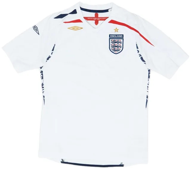 Umbro 2007-09 England Home Shirt - 8/10 - (L.Boys)