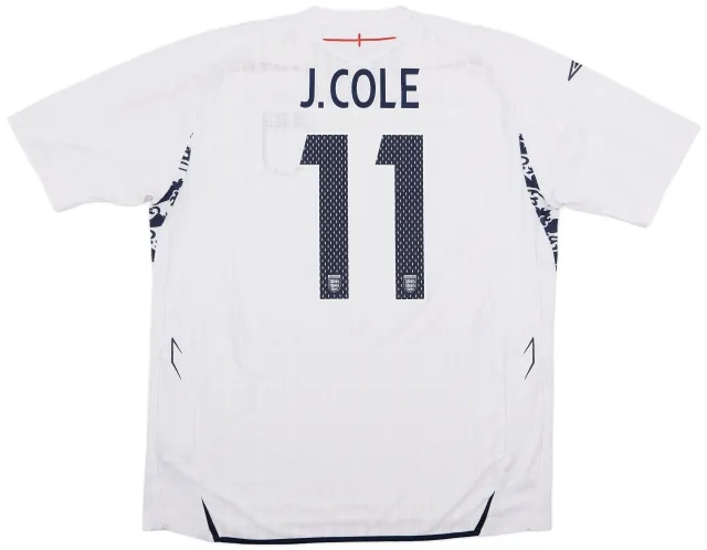 Umbro 2007-09 England Home Shirt J.Cole #11 - 9/10 - (XXL)