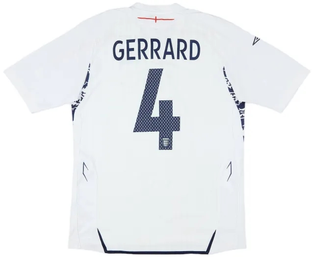 Umbro 2007-09 England Home Shirt Gerrard #4 - 4/10 - (L)