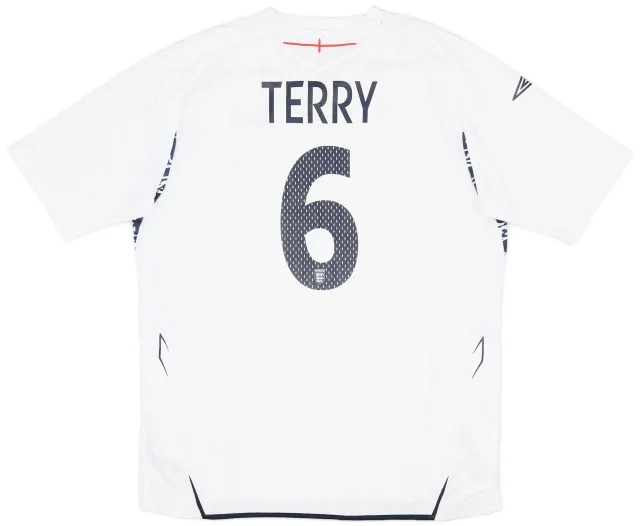 Umbro 2007-09 England Home Shirt Terry #6 - 8/10 - (XL)