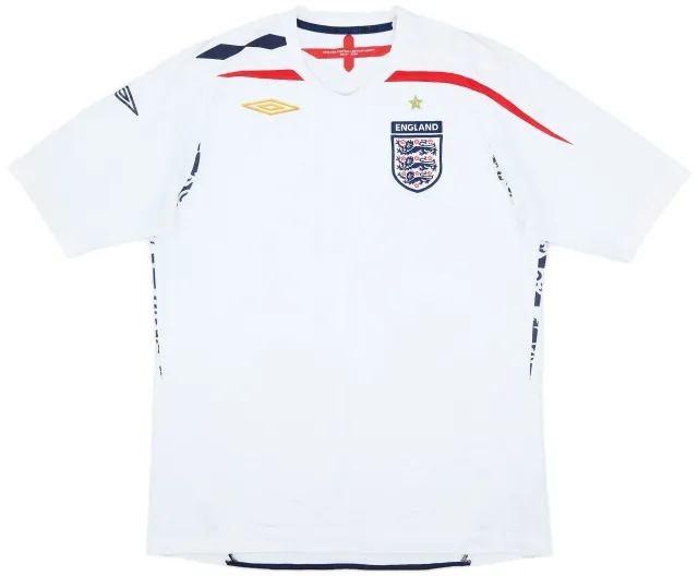 Umbro 2007-09 England Home Shirt - 7/10 - (L)