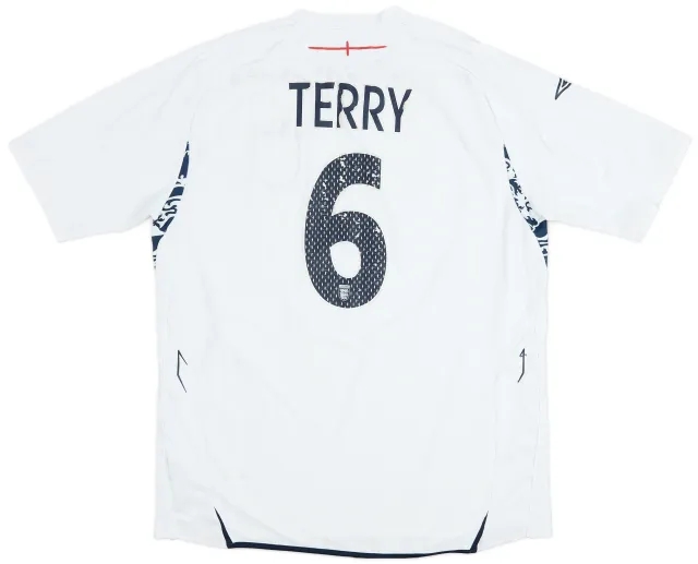 Umbro 2007-09 England Home Shirt Terry #6 - 5/10 - (XL)