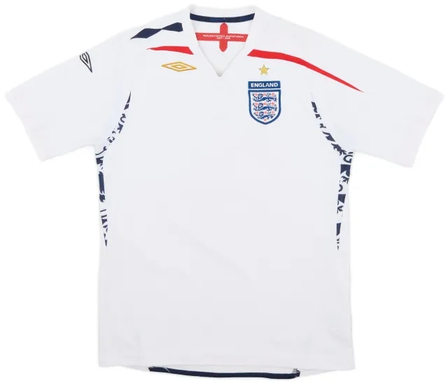 Umbro 2007-09 England Home Shirt - 6/10 - (L.Boys)