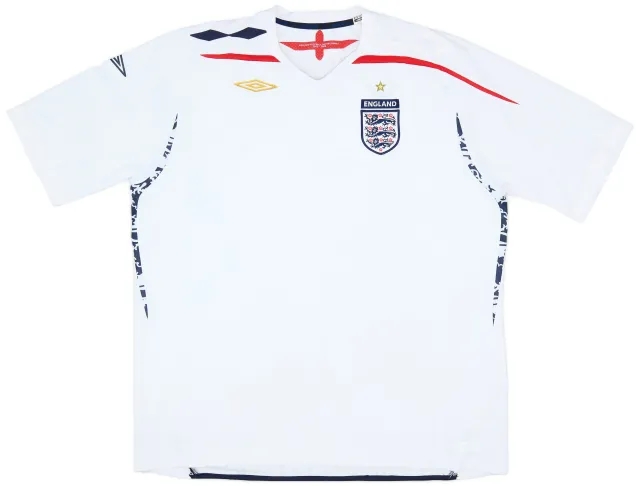 Umbro 2007-09 England Home Shirt - 8/10 - (3XL)