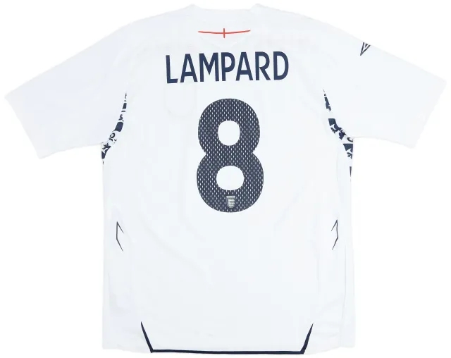 Umbro 2007-09 England Home Shirt Lampard #8 - 7/10 - (L)