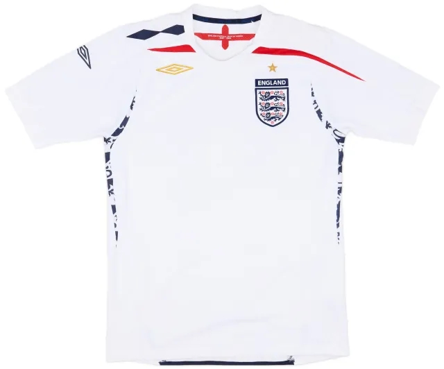 Umbro 2007-09 England Home Shirt - 8/10 - (S)