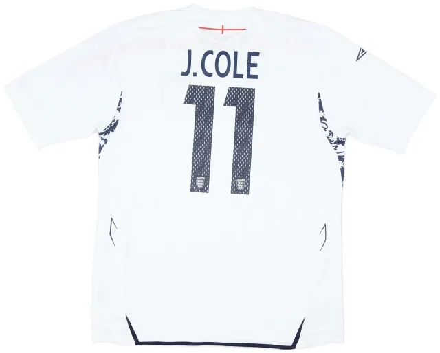 Umbro 2007-09 England Home Shirt J.Cole #11 - 9/10 - (XL)