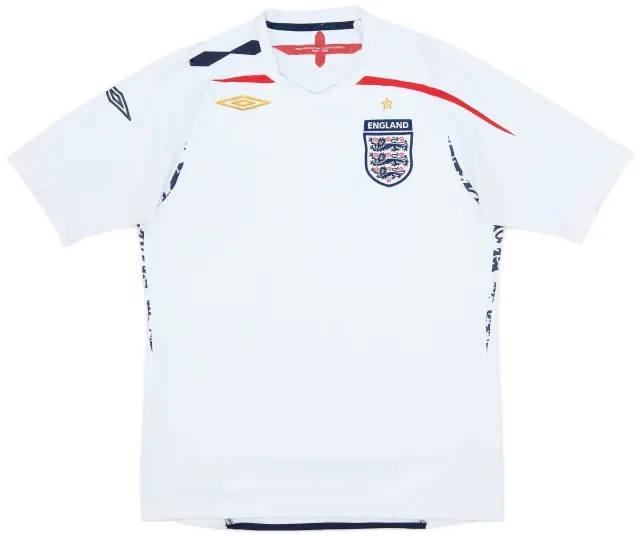 Umbro 2007-09 England Home Shirt - 6/10 - (M)