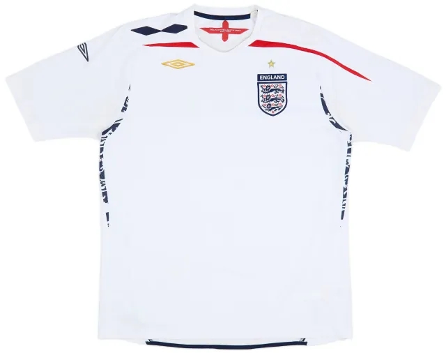 Umbro 2007-09 England Home Shirt - 7/10 - (XL)