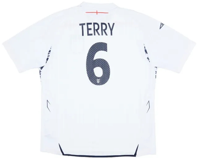 Umbro 2007-09 England Home Shirt Terry #6 - 8/10 - (XL)