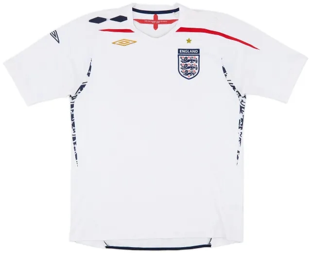 Umbro 2007-09 England Home Shirt - 5/10 - (L)