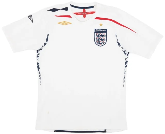 Umbro 2007-09 England Home Shirt - 7/10 - (S)