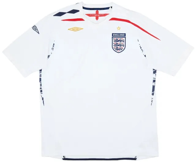 Umbro 2007-09 England Home Shirt - 6/10 - (XL)