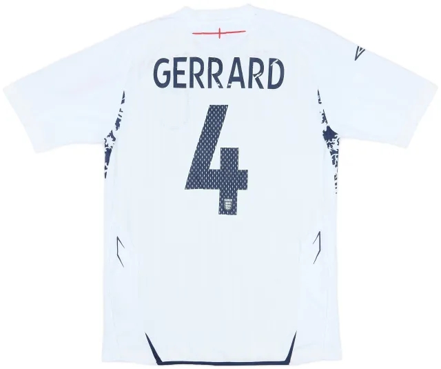 Umbro 2007-09 England Home Shirt Gerrard #4 - 5/10 - (S)