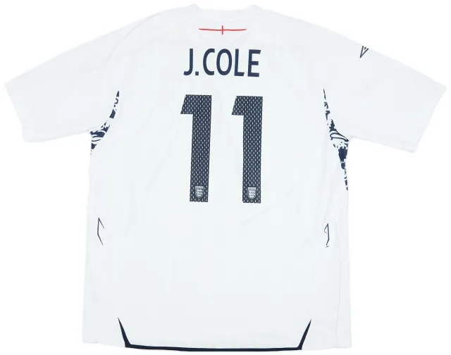 Umbro 2007-09 England Home Shirt J.Cole #11 - 9/10 - (XXL)