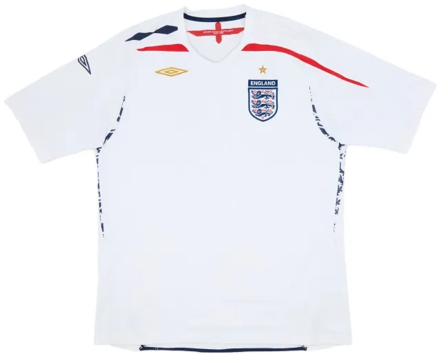 Umbro 2007-09 England Home Shirt - 7/10 - (L)