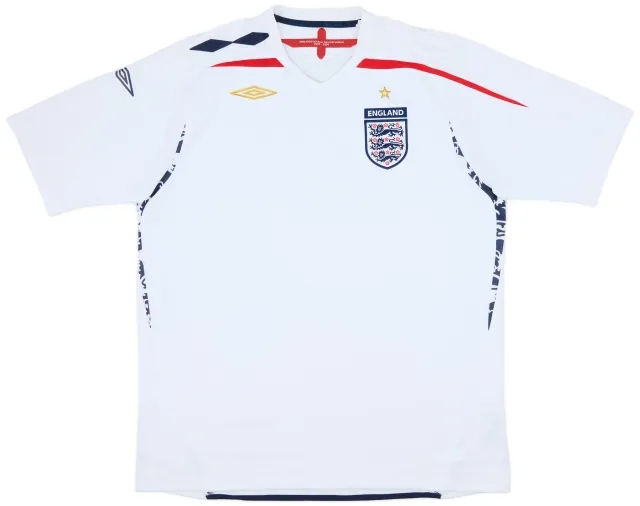 Umbro 2007-09 England Home Shirt - 6/10 - (XL)