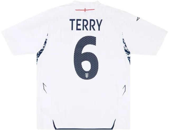 Umbro 2007-09 England Home Shirt Terry #6 - 6/10 - (XL)