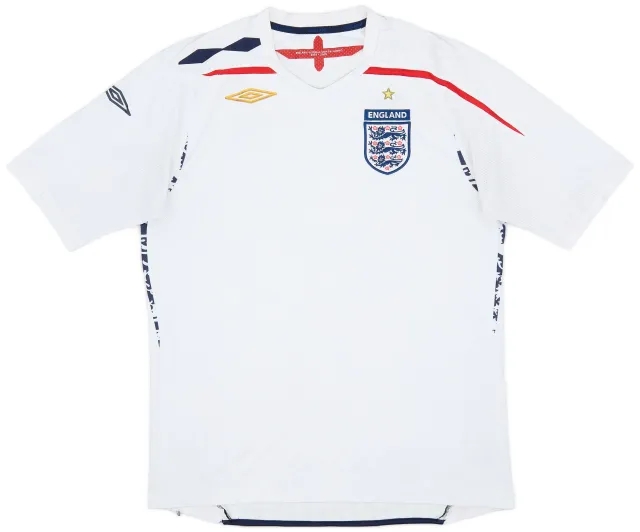 Umbro 2007-09 England Home Shirt - 5/10 - (L)