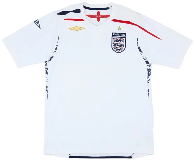 Umbro 2007-09 England Home Shirt - 4/10 - (M)