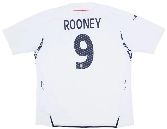 Umbro 2007-09 England Home Shirt Rooney #9 - 7/10 - (XXL)