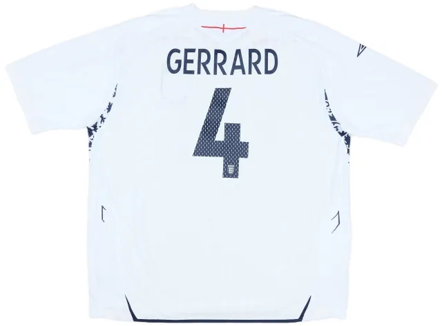 Umbro 2007-09 England Home Shirt Gerrard #4 - 9/10 - (XXL)