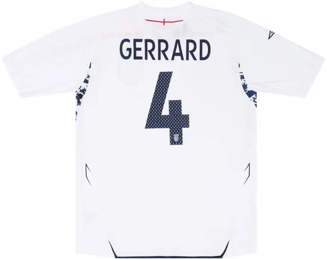 Umbro 2007-09 England Home Shirt Gerrard #4 - 6/10 - (XXL)
