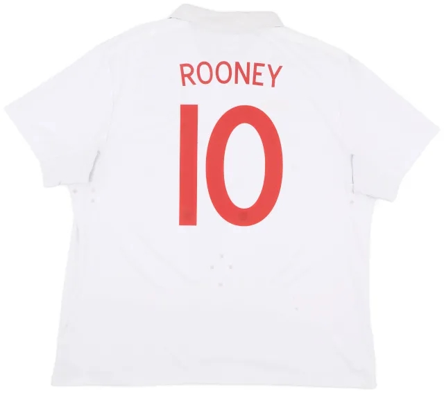 Umbro 2009-10 England Home Shirt Rooney #10 - 6/10 - (XXL)