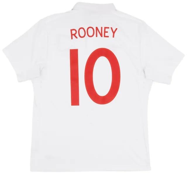 Umbro 2009-10 England Home Shirt Rooney #10 - 7/10 - (L)