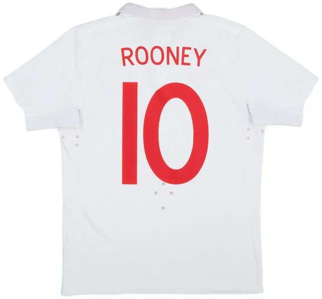 Umbro 2009-10 England Home Shirt Rooney #10 - 6/10 - (M)