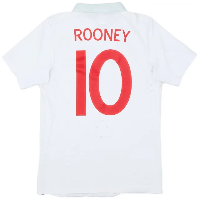 Umbro 2009-10 England 'South Africa' Home Shirt Rooney #10 - 6/10 - (S)
