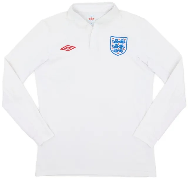 Umbro 2009-10 England Home Shirt #9 - 6/10 - (M)