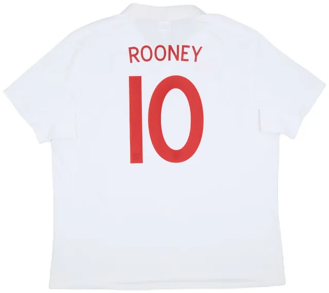 Umbro 2009-10 England Home Shirt Rooney #10 - 8/10 - (3XL)