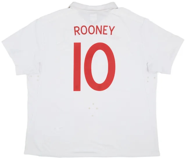 Umbro 2009-10 England Home Shirt Rooney #10 - 7/10 - (3XL)