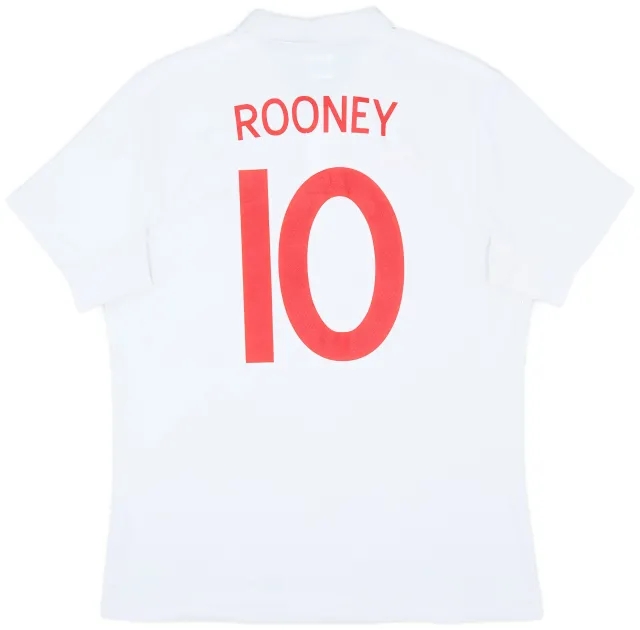 Umbro 2009-10 England Home Shirt Rooney #10 - 7/10 - (L)
