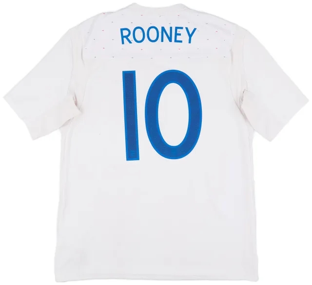 Umbro 2010-11 England Home Shirt Rooney #10 - 7/10 - (L)