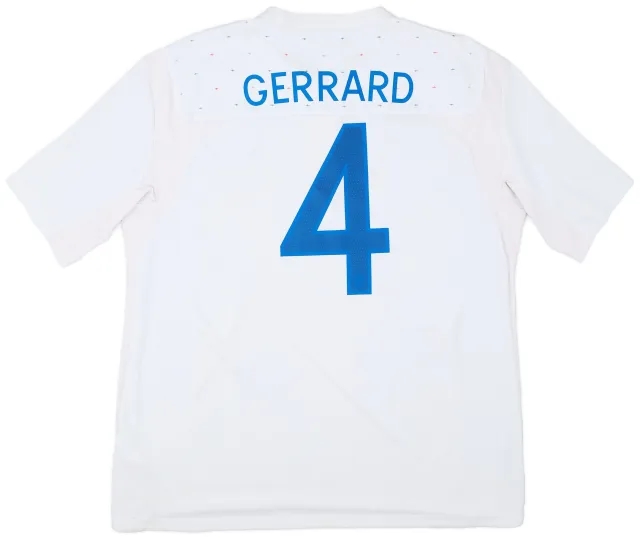Umbro 2010-11 England Home Shirt Gerrard #4 - 8/10 - (XL)