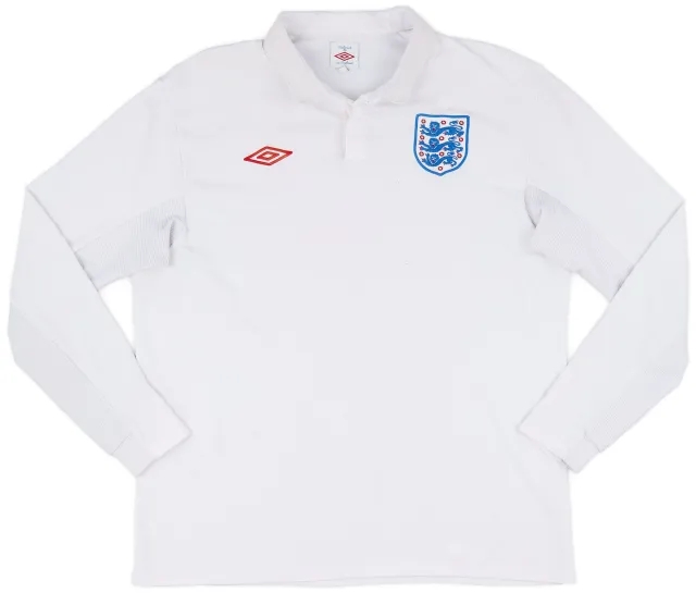 Umbro 2010-11 England Home L/S Shirt - 8/10 - (XL)