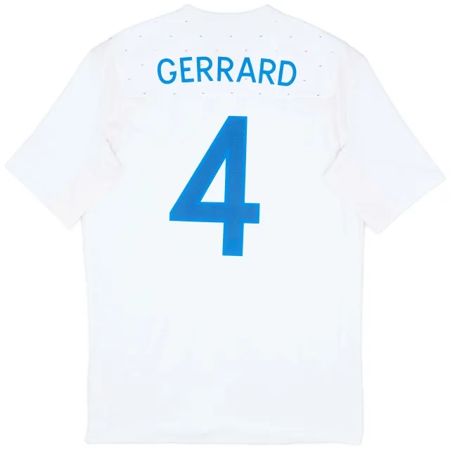 Umbro 2010-11 England Home Shirt Gerrard #4 - 8/10 - (M)
