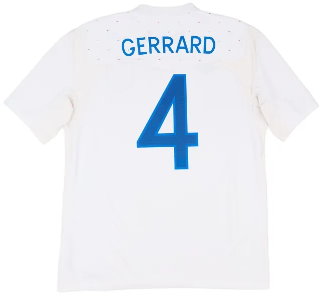 Umbro 2010-11 England Home Shirt Gerrard #4 - 7/10 - (M)