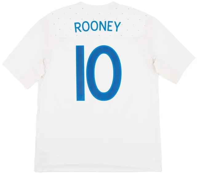 Umbro 2010-11 England Home Shirt Rooney #10 - 6/10 - (L)