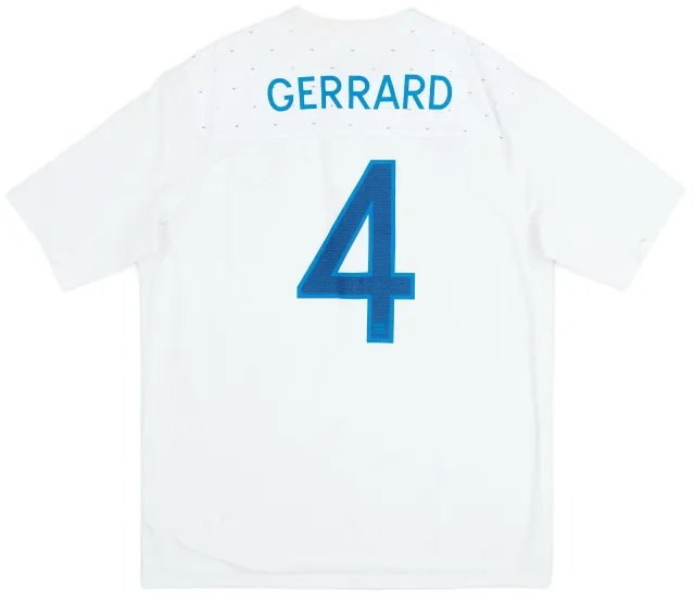 Umbro 2010-11 England Home Shirt Gerrard #4 - 7/10 - (XL)