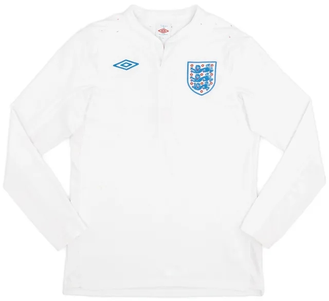 Umbro 2010-11 England Home L/S Shirt - 6/10 - (S)