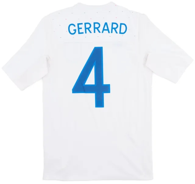 Umbro 2010-11 England Home Shirt Gerrard #4 - 7/10 - (S)