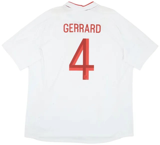 Umbro 2012-13 England Home Shirt Gerrard #4 - 7/10 - (XXL)