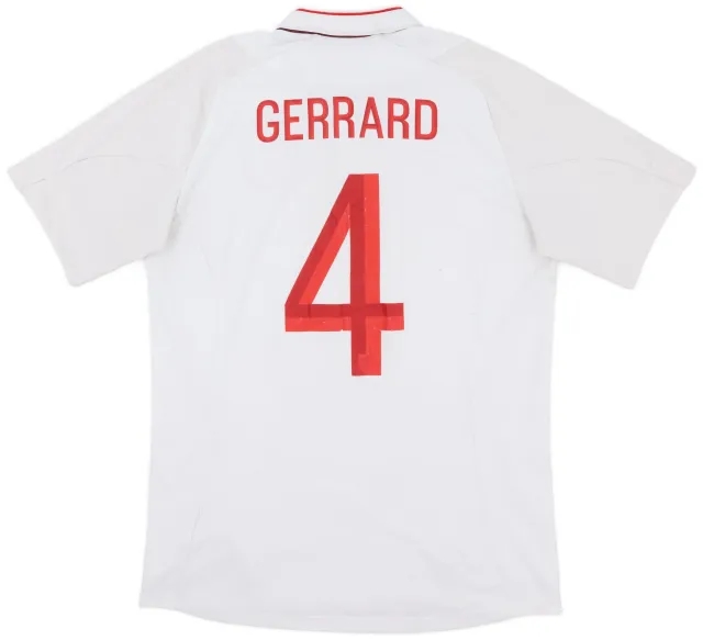 Umbro 2012-13 England Home Shirt Gerrard #4 - 5/10 - (M)